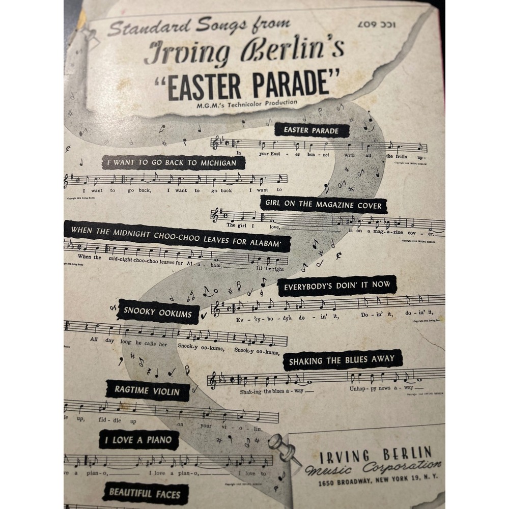Sheet Music Easter Parade Irving Berlin It Only Happens When I Dance With You MG - Picture 11 of 11